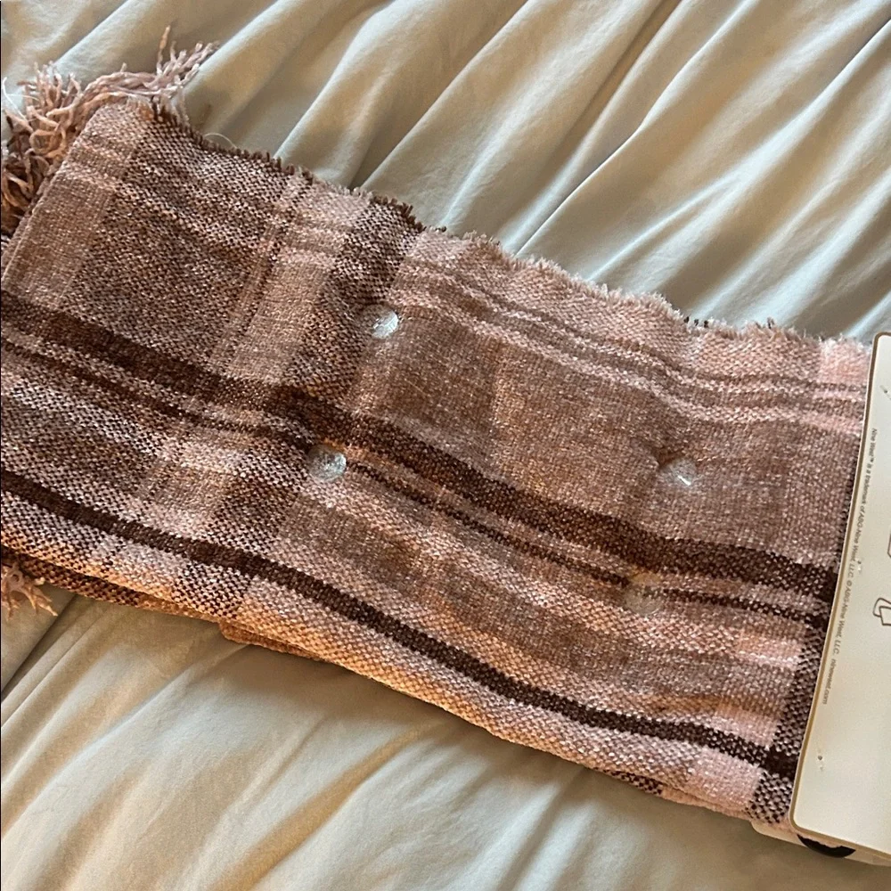 Free With Purchase!!! Nine West Tan and Brown and pink Knit Hat and Scarf Set